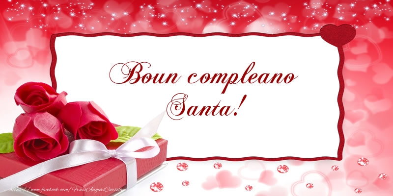 Santa Buon Compleanno! | Cartoline di compleanno con nome Santa