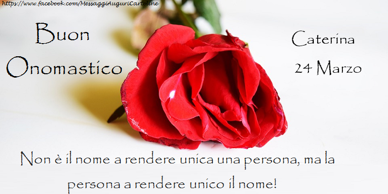 Buon Onomastico Caterina! 24 Marzo | Cartolina con rose | Cartoline di onomastico